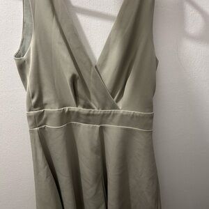 Altar'd State Green Sleeveless V-Neck Sundress